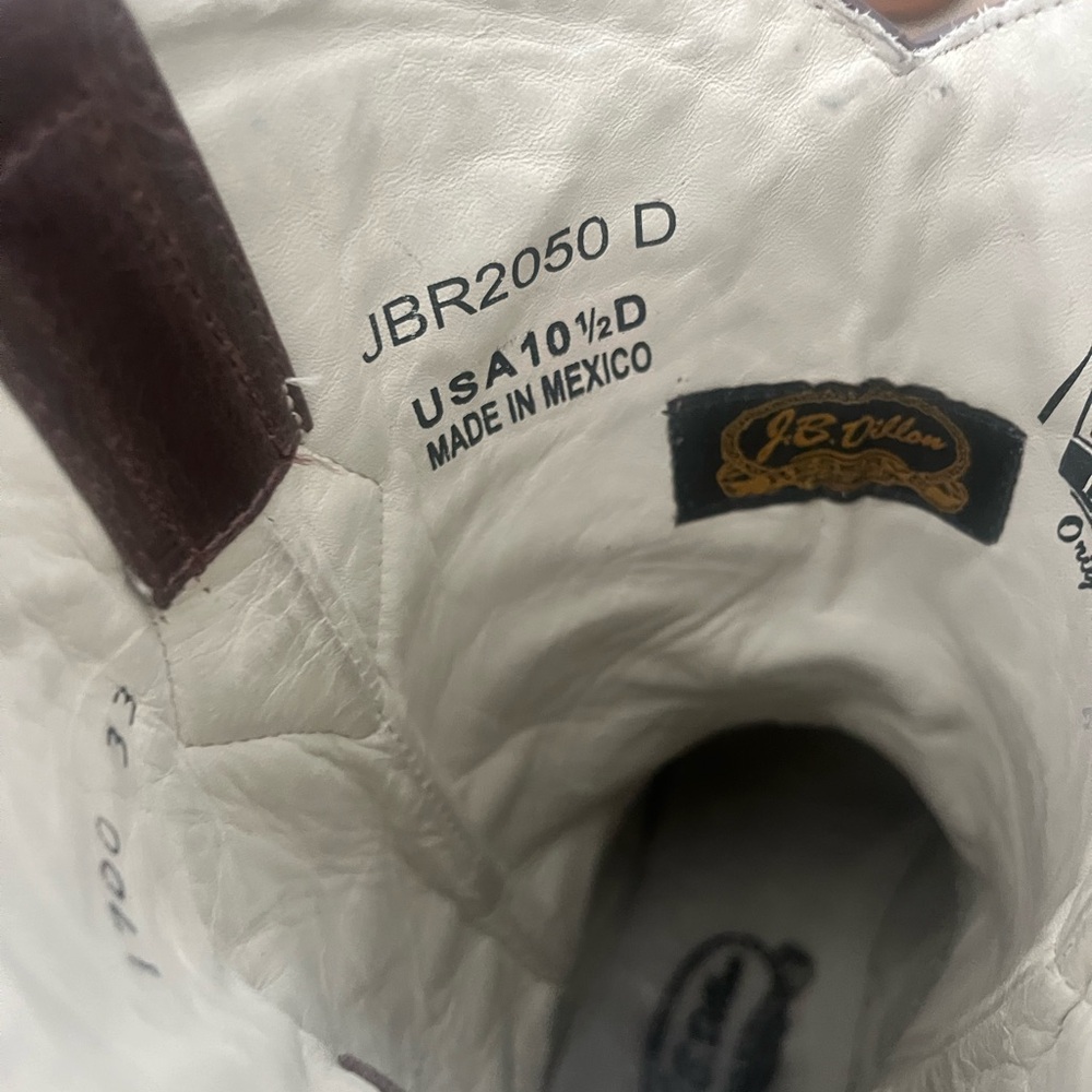J.B Dillon cowboy boots - lizard trim. normal wear - Picture 3 of 3